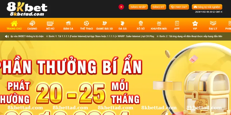 8KBET là nhà cái uy tín, hoạt động hiệu quả từ năm 2017